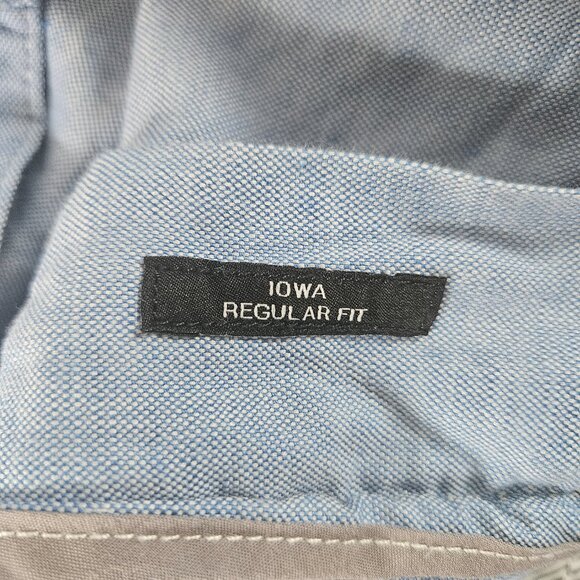 Hugo Boss Men's Size 38x34 Blue Linen Cotton Pants Iowa Regular Fit - Picture 8 of 15